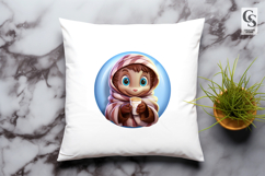 Cozy Hedgehog Coffee Clipart Sublimation PNG Product Image 3