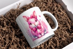 Pink Watercolor Bunny clipart Product Image 2