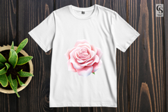 Pink Rose Flower Clipart Sublimation SVG PNG Product Image 2