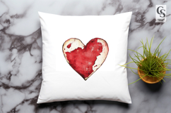 Grungy Red Heart Clipart Sublimation PNG Product Image 3