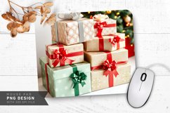 Shiny Wrapped Christmas Gifts Mouse Pad PNG Design Product Image 1