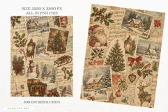 Cottage Christmas Junk Journal Pages Product Image 3