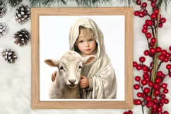 Christmas Baby Jesus Watercolor Clipart, Christmas Baby Jesu Product Image 3