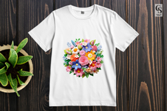 Colorful Floral Flower Ball Clipart Sublimation PNG Product Image 2