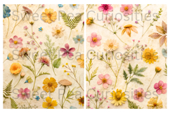 Flowers, Papers, Herbarium, Junk Journal, Botanical Product Image 3