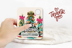 Christmas Tree Money Card, Leopard Christmas Bow Gift Card Product Image 3