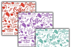 coffee digital papers, Coffee pattern, Coffee background Product Image 2