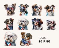 Patriot Dog 4th Of July Png Bundle American Product Image 4
