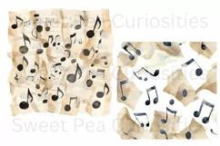 Music Notes. Overlay, Ephemera, PNG, Clipart, Watercolor Product Image 3