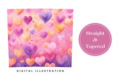 Pastel Tumbler Sublimation, Valentine&#039;s Day Tumbler Wrap PNG Product Image 3