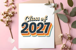 Retro Class of 2027 PNG Sublimation Design, Product Image 8