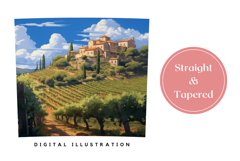Vineyard Tumbler Wrap Design, Vintage Summer Tumbler PNG Product Image 3