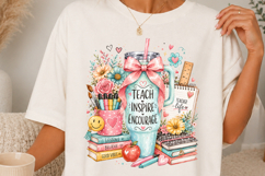 Teach Inspire Encourage Teacher Tumbler School SVG Product Image 1