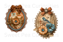 Tags, Flowers, Label, Ephemera, PNG, Junk Journal, clipart Product Image 3