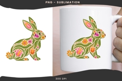 Floral bunny png design for T-shirts Product Image 3