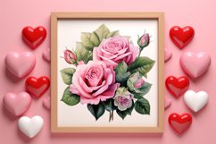 Vintage Valentines Day Flowers Clipart Product Image 3