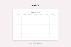 2028 Monthly Calendar Landscape, Printable A4/Letter Size Product Image 3