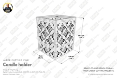 Modern Candle Holder Laser Cut Design Files, SVG Product Image 3