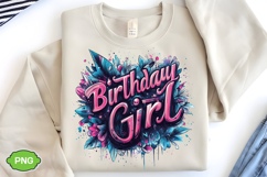Birthday Girl PNG Floral Birthday PNG Product Image 3