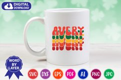 avery retro svg, christmas retro svg Product Image 3