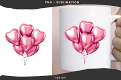 Valentine balloons png design for T-shirts Product Image 3