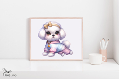 Cute kawaii maltipoo dog sublimation Product Image 3