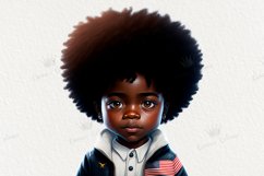 4Th July Black Little Boy Clipart, American Little Boy. Product Image 3