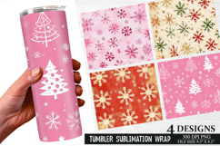 Christmas snowflakes Tumbler Wrap| Christmas Tumbler Design Product Image 1