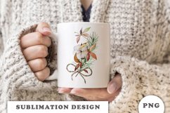 Watercolor Christmas bouquet sublimation Product Image 3