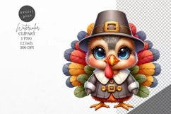Thanksgiving clipart, Turkey clipart, Autumn clipart, Product Image 1