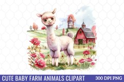 Cute Baby Farm Animals Clipart Bundle Product Image 4