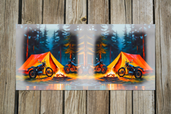Tent in forest | 8 summer Mug Sublimation design Product Image 3