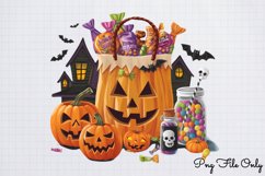 Halloween Trick Or Treat Bag Clipart PNG Product Image 1