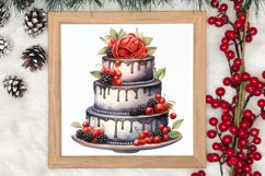 Christmas Cake Clipart, Christmas Cake Clipart Product Image 3