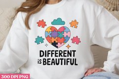 Different is Beautifu PNG, Autism Sublimation PNG Product Image 3