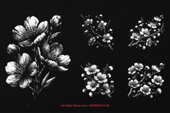 10 Bundle Dark Art Sakura Flower Cherry Blossom Japanese Product Image 5