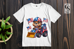 Patriotic Beaver Construction Clipart PNG Product Image 3