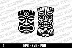 Tiki tribal wooden mask set and Tiki mug. Hawaiian tradition Product Image 3