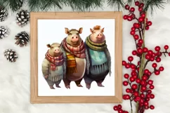 Christmas Family Animals Clipart, Christmas Clipart Product Image 3
