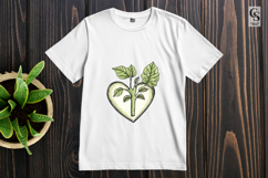 Leafy Green Heart Clipart Sublimation PNG Product Image 2