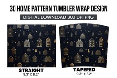 Home Pattern Tumbler Wrap Design Product Image 3
