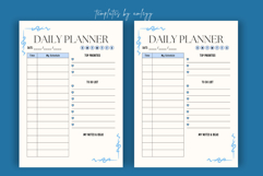 Blue Daily Planner Template | Editable Printable Digital Product Image 3