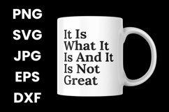 It Is What It Is And It Is Not Great Humor Funny SVG Product Image 3