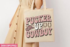 Pucker up cowboy PNG, Western Valentine Sublimation PNG Product Image 3
