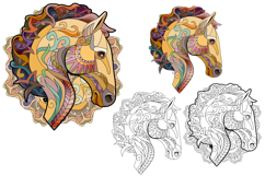 Decorative horses for coloring pages Product Image 3