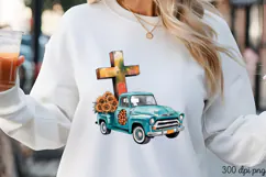 Car PNG, Sunflower Christian Sublimation PNG Product Image 1