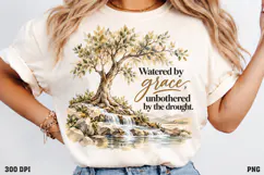 Christian Hope Shirt Design PNG, His Grace Renews My Tomorro Product Image 3
