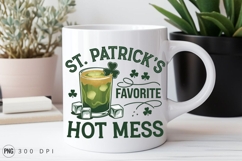 St Patricks Day Drink Festive Hot Mess Graphic PNG Product Image 2