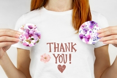 Orchid Flower Car Coaster, Watercolor Flowers Coaster PNG Product Image 3