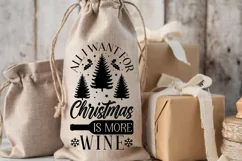All i want for christmas is more wine SVG, Christmas SVG Product Image 3
